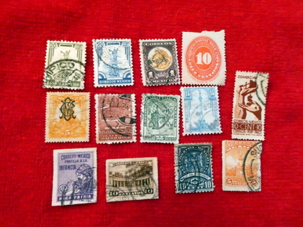 13 - Mexico Postage Stamps #2.    