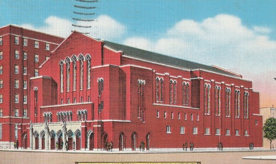 Vintage Used Postcard: g: 1939 Auditorium, Moody Bible Institute, Chicago, IL