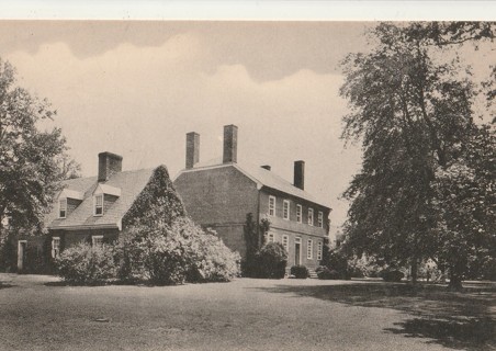 Vintage Unused Postcard: B&W: Home of Colonel Fielding Lewis, Kenmore, PA