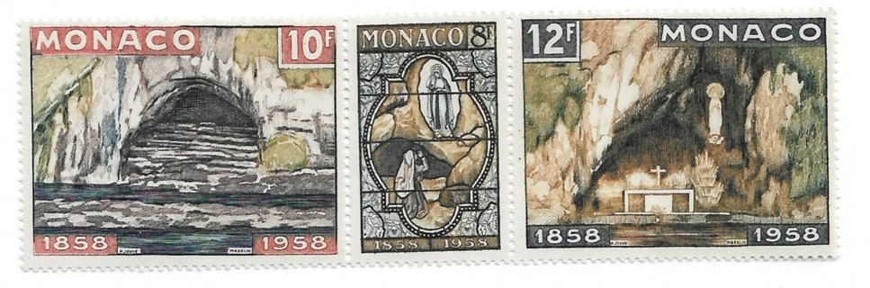 1958 Monaco Sc418a Centenary of Virgin Mary Apparition at Lourde MNH 
