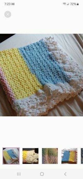 Hand crochet new baby blanket only local