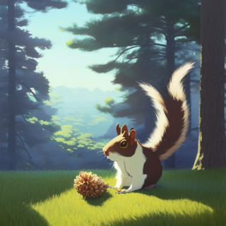 Listia Digital Collectible: Fuzzy Tailed Squirrel