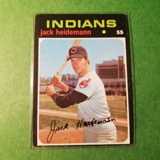 1971 Topps Vintage Baseball Card # 87 - JACK HEIDEMANN - INDIANS - EXMT/NRMT+