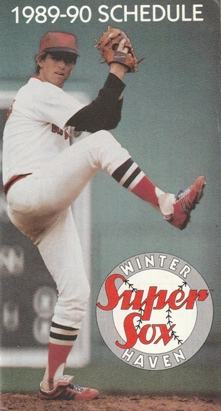 Senior League Winter Haven Super Sox Vintage Defunct 1989-90 Pocket Schedule