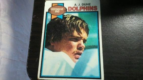 1979 TOPPS A.J. DUHE MIAMI DOLPHINS FOOTBALL CARD# 162