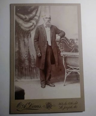 Antique Cabinet Card Well Dressed African American Man St. Joseph Missouri 1890s