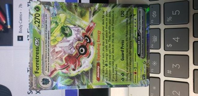 ForretressEX Holo Pokémon Full art card