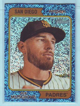 2023 Topps Heritage Joe Musgrove BLUE FIOL CHROME Baseball Card # 173 Padres