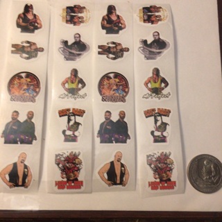 20 Wrestling mix Stickers Stone Cold,Bret Hart ,Mr. Perfect Read description before bidding 