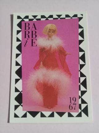 Barbie Card Printed 1990 USA