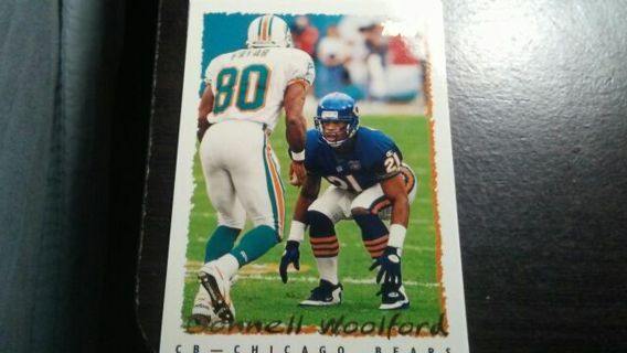 1995 TOPPS DONNELL WOOLFORD CHICAGO BEARS FOOTBALL CARD# 90
