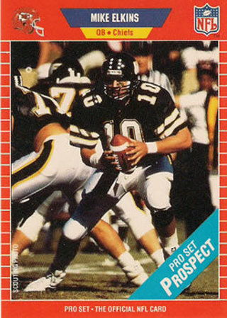 Tradingcard - NFL - 1989 Pro Set - #525 - Mike Elkins PSP, RC - Kansas City Chiefs