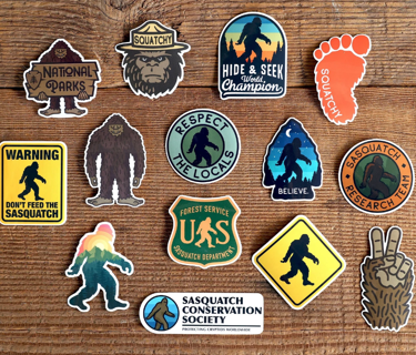 10 Bigfoot Stickers