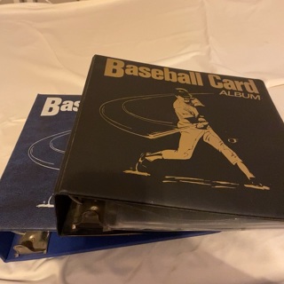 (2) Baseball card albums (used) w/ (50) 9 pocket pages (used)