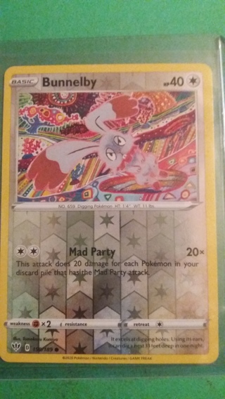 foil bunnelby pokemon card free shipping