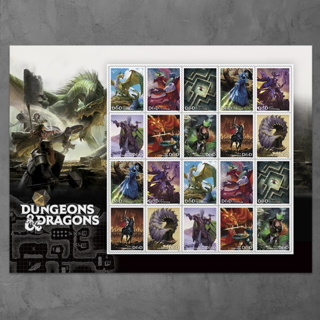 40 Brand New Limited Dungeons And Dragons Forever Stamps