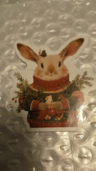 Bunny Christmas Sticker