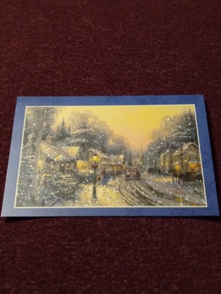 THOMAS KINKADE Holiday Card - Village Christmas