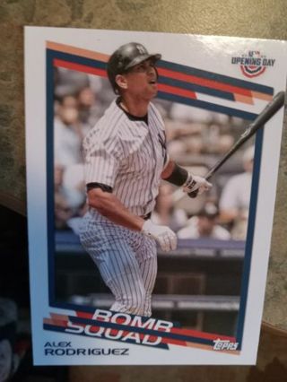 2022 TOPPS BOMB SQUAD OPENING DAY ALEX RODRIGUEZ NEW YORK YANKEES BASEBALL CARD# BS-4