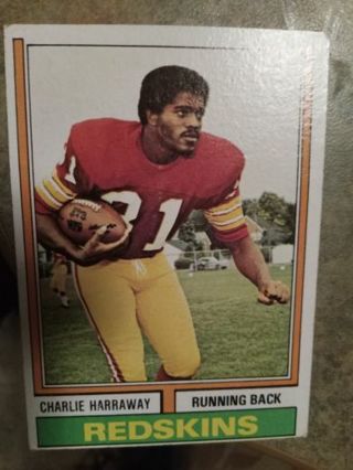 1974 TOPPS CHARLIE HARRAWAY WASHINGTON REDSKINS FOOTBALL CARD# 422