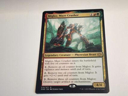 Magic the gathering mtg Migloz Maze Crusher rare Phyrexia All will be one