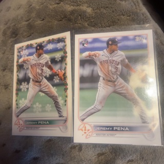 2022 topps and topps holiday RCs Jeremy Peña 
