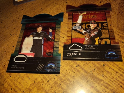 Two card lot  NASCAR champions inserts Ryan Newman and Dale Jarrett 