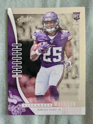 2019 Panini Absolute Rookie Alexander Mattison