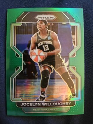 2022 Panini Prizm WNBA Green Prizm Jocelyn Willoughby