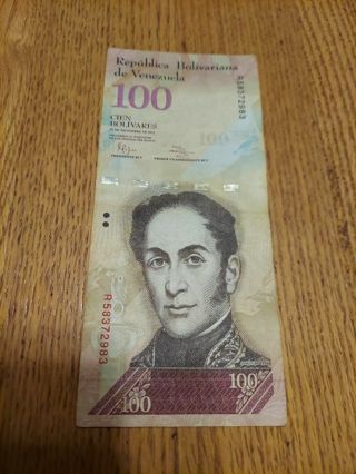 Venezuela 100 Bolivars Note