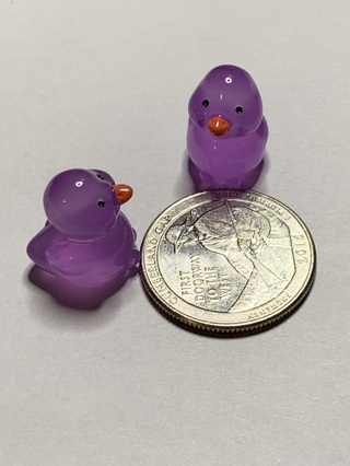 DUCKS~#2~LIGHT PURPLE~SET OF 2 DUCKS~GLOW IN THE DARK~FREE SHIPPING!