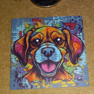 Dog Cute 1⃣ vinyl lap top sticker no refunds regular mail very nice quality