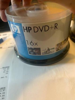 50ct HP DVD+R discs NEW still sealed