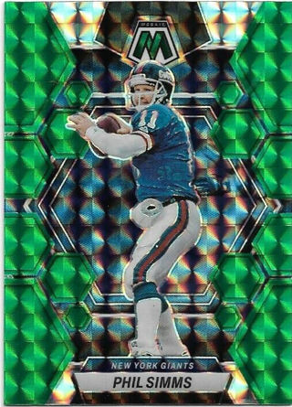 2023 MOSAIC PHIL SIMMS GREEN PRIZM REFRACTOR CARD