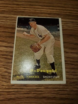 1957 Topps Baseball Gil McDougald #200 New York Yankees, VGEX condition, Free Shipping!