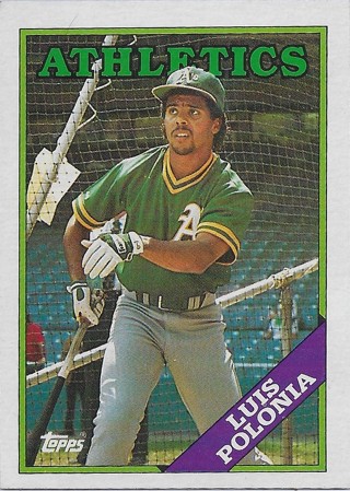 1988 Topps #238 Luis Polonia RC Oakland Athletics