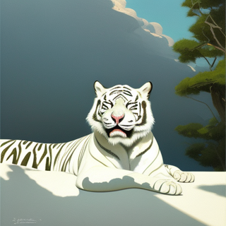 Listia Digital Collectible: Happy White Tiger