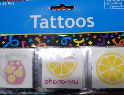 Lemonade temporary tattoos