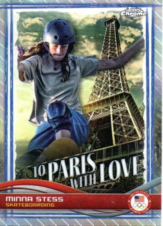 2024 Topps Chrome Olympics Minna Stess To Paris With Love Insert