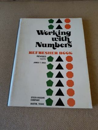 Unused Book Working with Numbers Refresher Book