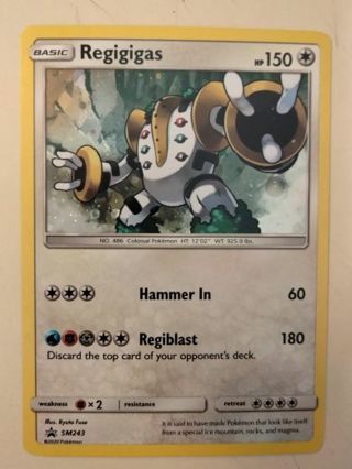 Regigigas sm243 rare holo promo NM Pokemon