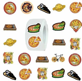 ➡️⭕(10) 1" PIZZA STICKERS!!⭕(SET 1 of 2)