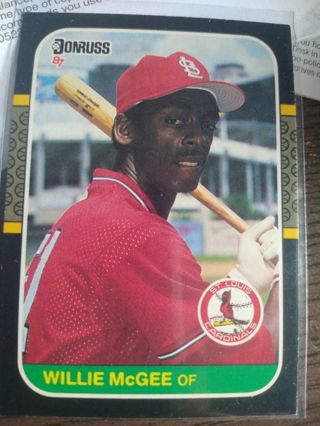 Willie McGee Cardinals 1987 Dontuss