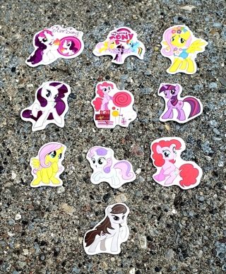 MY LITTLE PONY WATERPROOF STICKERS STYLE 1 FOR LAPTOP SCRAPBOOK WATER BOTTLE SKATEBOARD AND MORE 