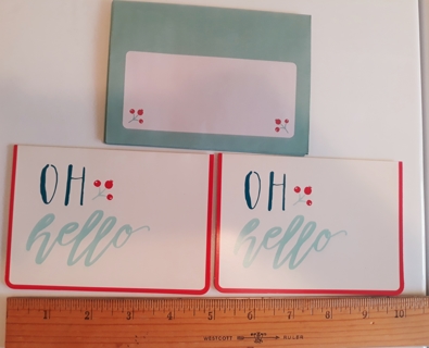2 "Oh Hello" Notecards (with Envelopes)