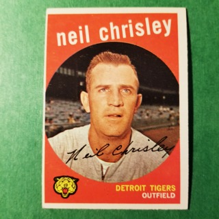 1959 - TOPPS BASEBALL CARD NO. 189 - NEIL CHRISLEY - TIGERS - SHARP