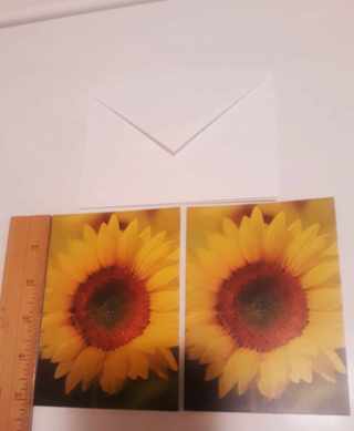 2 Sunflower Notecards (with Envelopes)