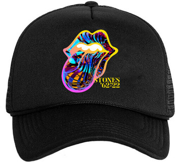 The Rolling Stones Squiggle 62 22 Black OSFM Adjustable BB Cap (2-Pack/New)