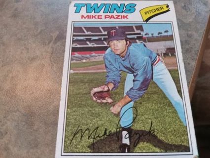 1977 TOPPS MIKE PAZIK MINNESOTA TWINS BASEBALL CARD# 643