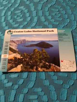 Grolier Story of America Card - Crater Lake National Park